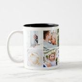 Wir Liebe Sie Opa | Foto Gift Navy Blue Zweifarbige Tasse (Links)
