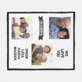 Wir Liebe Sie Opa FotoCollage Fleece Blanken (Vorderseite (Horizontal))