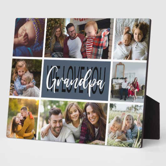 Wir Liebe Sie Opa FotoCollage Fotoplatte (Seite)