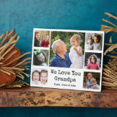 Wir Liebe Sie Opa Grandkids 7 FotoCollage Fotoplatte (Seite)