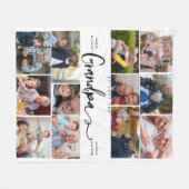 Wir Liebe Sie Opa | Herz-FotoCollage Fleecedecke (Vorderseite (Horizontal))