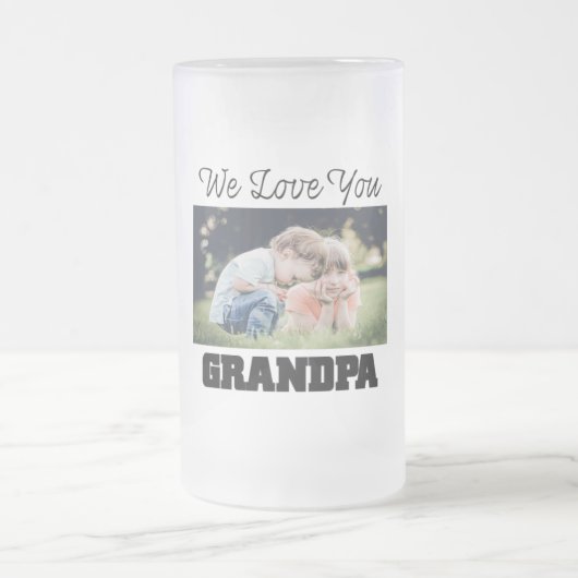 Wir Liebe Sie Opa Mattiert Glass Tasse (Mittel)