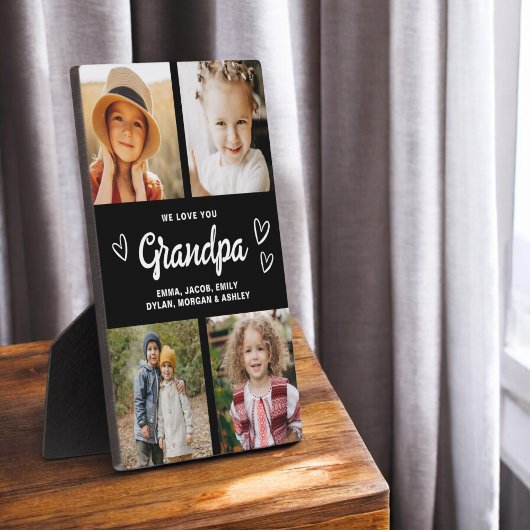 Wir Liebe Sie Opa Modernes FotoCollage Fotoplatte