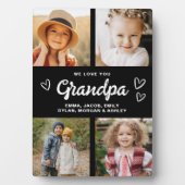 Wir Liebe Sie Opa Modernes FotoCollage Fotoplatte (Vorderseite)