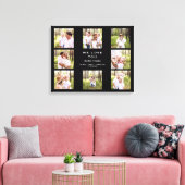 Wir Liebe Sie Opa & Oma FotoCollage Schwarz Leinwanddruck (Insitu (Wohnzimmer))