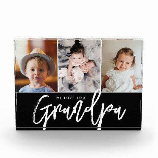 Wir Liebe Sie Opa Opa Grandkinder Fotos (Vorderseite)