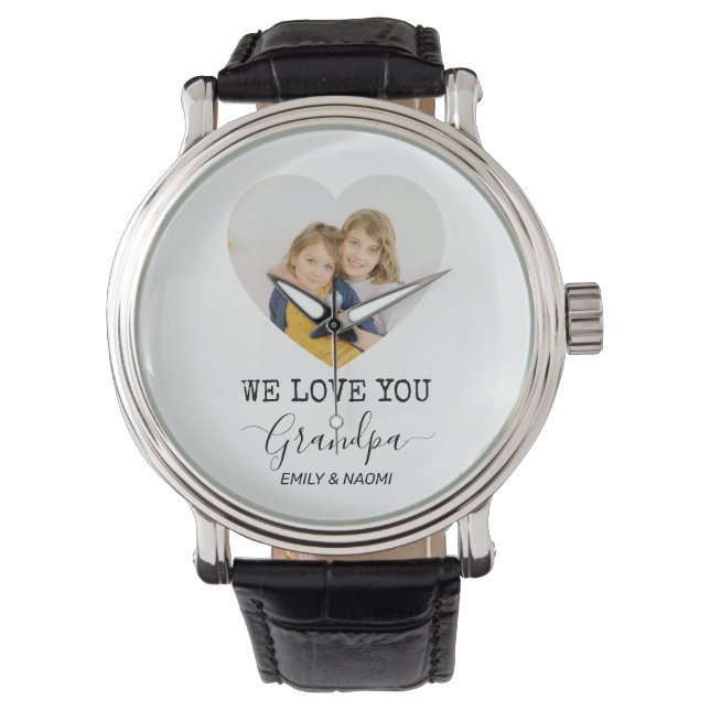Wir Liebe Sie Opa | Personalisiert eWatch Armbanduhr (Vorderseite)