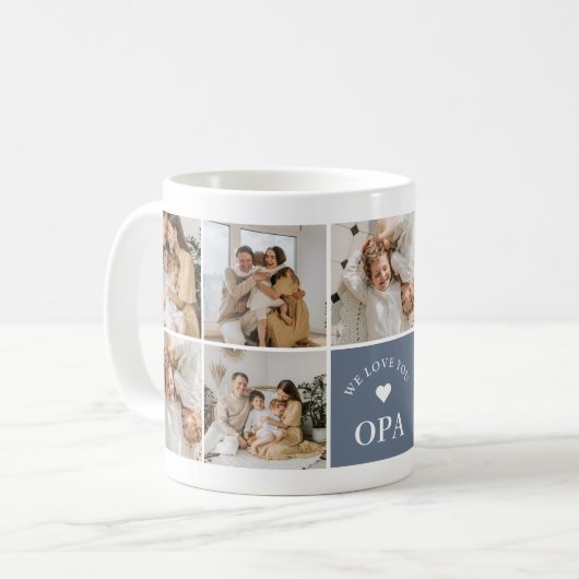 Wir Liebe Sie Opa Personalisiert Foto Kaffee Tasse (Vorderseite Links)