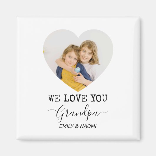 Wir Liebe Sie Opa | Personalisiert Magnet (Vorne)