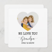 Wir Liebe Sie Opa | Personalisierte Fotokarte (Vorne/Hinten)