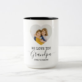 Wir Liebe Sie Opa | Personalisierte Kaffee-Tasse Zweifarbige Tasse