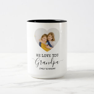 Wir Liebe Sie Opa   Personalisierte Kaffee-Tasse Zweifarbige Tasse