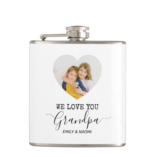 Wir Liebe Sie Opa | Personalisierter Flasche Flachmann (Vorderseite)