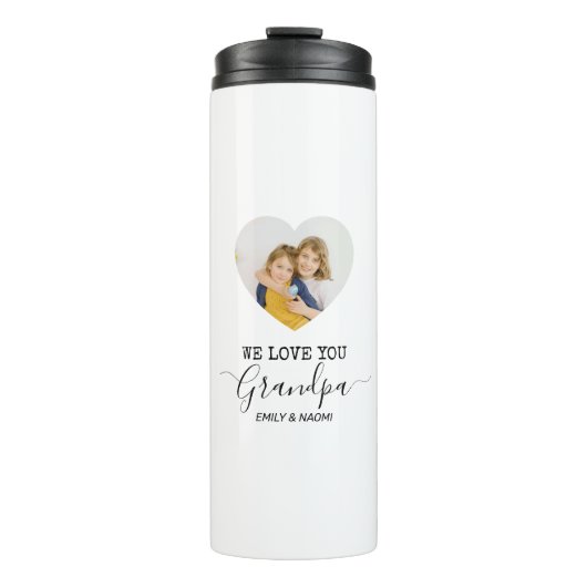 Wir Liebe Sie Opa | Personalisierter Thermaltumble Thermosbecher (Vorderseite)