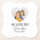 Wir Liebe Sie Opa | Personalisierter Untersetzer (Vorderseite)