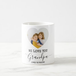 Wir Liebe Sie Opa | Personalisiertes Mug-Herz-Foto Kaffeetasse