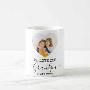 Wir Liebe Sie Opa   Personalisiertes Mug-Herz-Foto Kaffeetasse