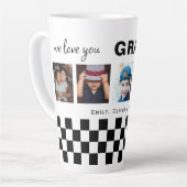 Wir Liebe Sie Opa Schach Muster 5 Foto Keepake Milchtasse (Linke Ecke)