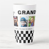 Wir Liebe Sie Opa Schach Muster 5 Foto Keepake Milchtasse (Vorderseite)