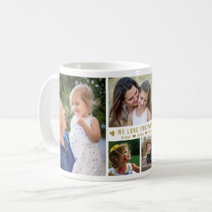 Wir Liebe Sie Papa 5 FotoCollage Kaffeetasse
