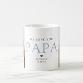 Wir Liebe Sie Papa Elegantes Foto Tasse (Mittel)