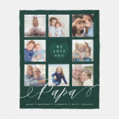 Wir Liebe Sie Papa | Enkel und Fotos Fleecedecke (Vorderseite)