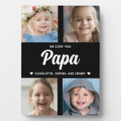 Wir Liebe Sie Papa Familie halten Foto Collage Fotoplatte (Vorderseite)