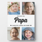 Wir Liebe Sie Papa Familie halten Foto Collage Fotoplatte (Vorderseite)