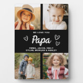 Wir Liebe Sie Papa Familie Moderne FotoCollage Fotoplatte (Vorderseite)