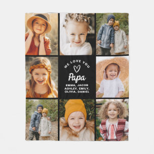 Wir Liebe Sie Papa Family Instagram Collage Fotos Fleecedecke
