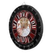 Wir Liebe Sie Papa Foto Dartscheibe (Vorderseite rechts)