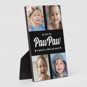 Wir Liebe Sie PawPaw Familie Foto Collage Fotoplatte