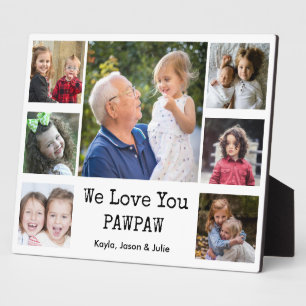 Wir Liebe Sie Pawpaw Grandkids 7 Foto Collage Fotoplatte