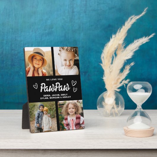 Wir Liebe Sie PawPaw Grandpa Foto Collage Fotoplatte (Seite)