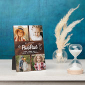 Wir Liebe Sie PawPaw Rustic Wood Foto Collage Fotoplatte (Seite)