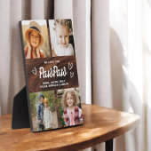 Wir Liebe Sie PawPaw Rustic Wood Foto Collage Fotoplatte