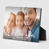 Wir Liebe Sie Pinsel Script Individuelle Name Foto Fotoplatte (Seite)