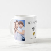 Wir Liebe Sie Pop 3 FotoCollage Opa Kaffeetasse (Vorderseite Links)