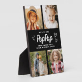Wir Liebe Sie PopPop Opa FotoCollage Fotoplatte (Seite)