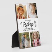Wir Liebe Sie PopPop Opa FotoCollage Fotoplatte (Seite)