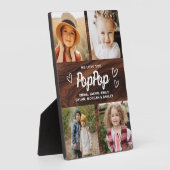 Wir Liebe Sie PopPop Rustic Holzfoto Collage Fotoplatte (Seite)