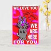 Wir Liebe Sie sind hier für Sie Karte (Gelbe Blume)