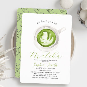 Wir Liebe Sie so Matcha Baby Dusche Einladung