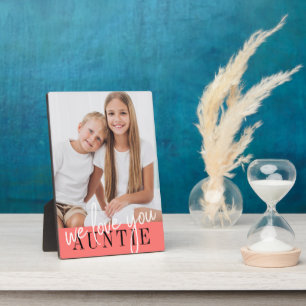 Wir Liebe Sie Tante Custom Foto Fotoplatte