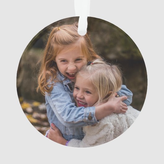 Wir Liebe Sie Tanten Fotos Handgeschriebene Modern Ornament (Rückseite)