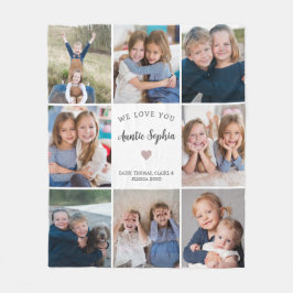 Wir Liebe Sie tanzt Foto Collage Simple White Fleecedecke