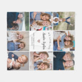Wir Liebe Sie tanzt Foto Collage Simple White Fleecedecke (Vorderseite (Horizontal))