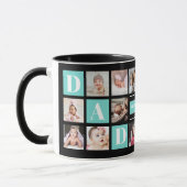 Wir Liebe Sie Vater 16 Familie Foto Collage Aquama Tasse (Links)