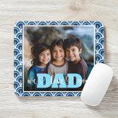 Wir Liebe Sie Vater Art Deco Blue Custom Foto Mousepad