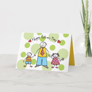 Wir Liebe Sie Vater Cartoon Familie glücklichen Va Karte